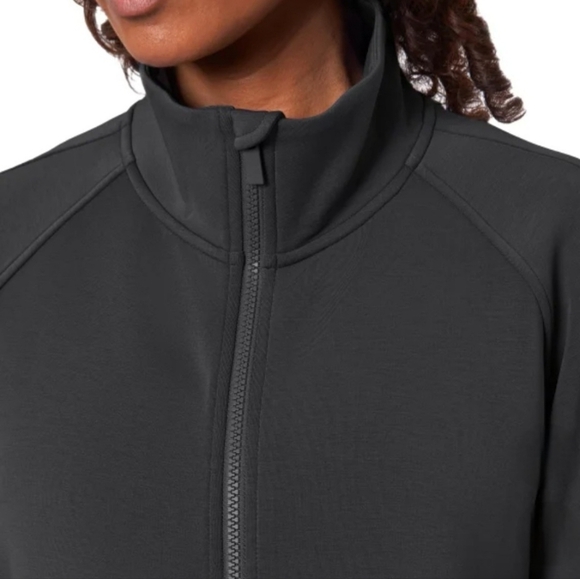 New! Mondetta Full Zip Active Jacket Women's XS Black Luxe Casual Top - Picture 5 of 14